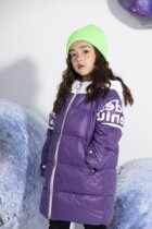 Webster childrens down jacket girls mid-length thickened female big virgin girls knee length 905847