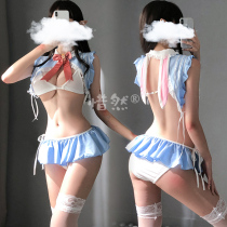 Sexy lingerie bunny girl bed passion suit blood drops uniform seduction dress transparent woman