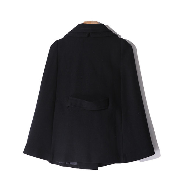 Luo series ຍີ່ຫໍ້ໃຫຍ່ຫາງເກັບກູ້ສິນຄ້າ 2022 ສະບັບພາສາເກົາຫຼີວ່າງ lace ດູໃບໄມ້ລົ່ນແລະລະດູຫນາວ wool cloak jacket ສໍາລັບແມ່ຍິງ M3486