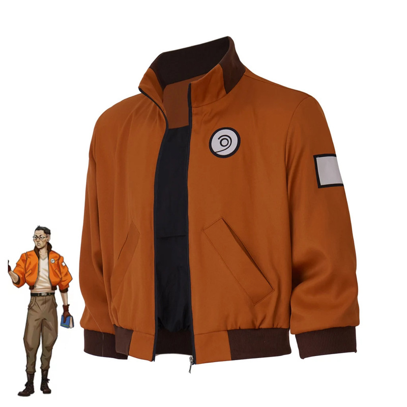 S-Game Disco Paradise Golden Kitsuragi Costume Orange Jacket Baseball Cosplay Coat S-Game Disco Paradise Golden Kitsuragi Costume Orange Jacket Baseball Cosplay Coat