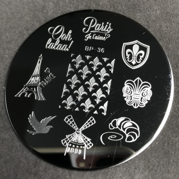 Sinh ra khá đẹp móng tay in tấm mẫu công cụ thép tấm sơn công cụ móng tay bp01-100 - Công cụ Nail phụ kiện làm nail