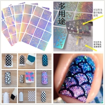 Nail art Laser hollow out sticker printing new products Long adhesive paper template Hollow sticker Painted printing sticker diy