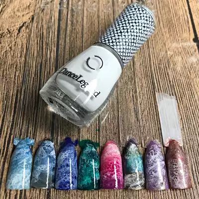 Russian Dance legend Nail Polish mermaid foam white nail black technology