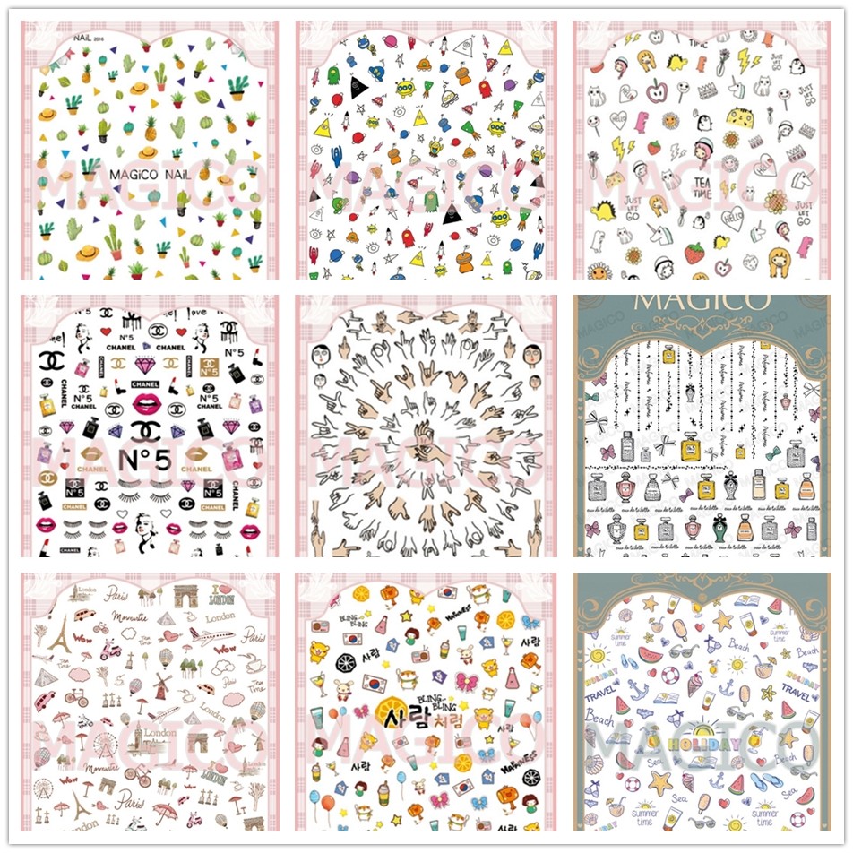 Special Clearance MAGICO New Perfume Jasmine Ultra-thin Adhesive Nail Stickers Cute Childlike Bow