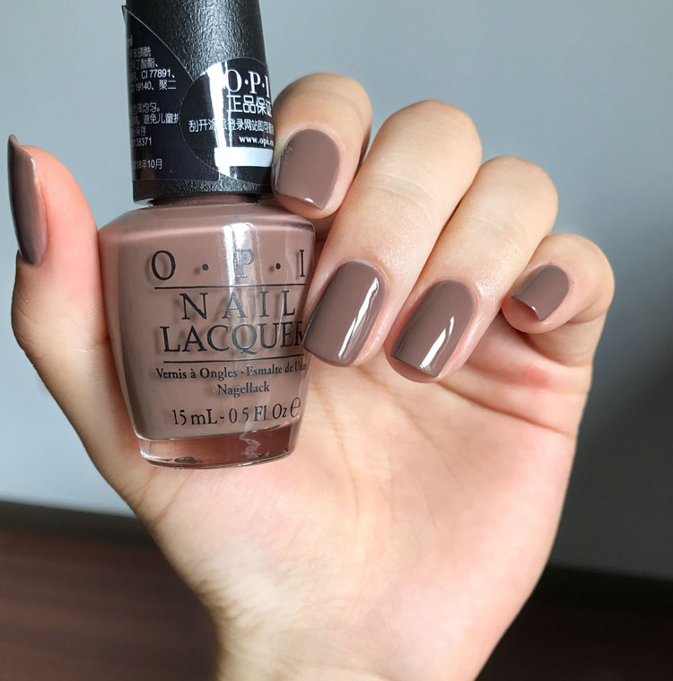 Recommended American OPI nail polish Light brown Chestnut taupe espresso B85 matching skin tone