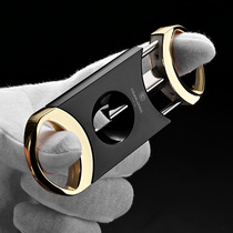 CIGARLOONG cigar scissors sharp stainless steel cigar cutter V-shaped portable cigar opening and closing scissors