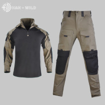 Spring and autumn camouflage uniform Military fan G3 instructor uniform custom dragon armor outdoor tactical suit commuter gray assault waterproof and anti-fouling