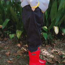 Doll Aimei Autumn and Winter New Small and Medium Children Cotton Corduroy Korean Tapered Strap Harlan Loose Pants