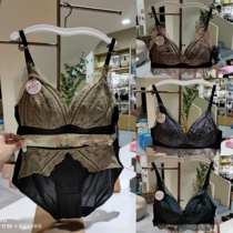 Small chest bra set French thin AB Cup without steel ring adjustment type gathering collection of sub-milk underwear Zhuo Yi Lan 6066