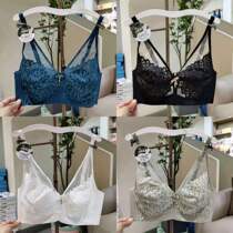 Big breasts show small BC Cup 6033 thin gathering bra lace summer sponge-free ultra-thin latex underwear women bra