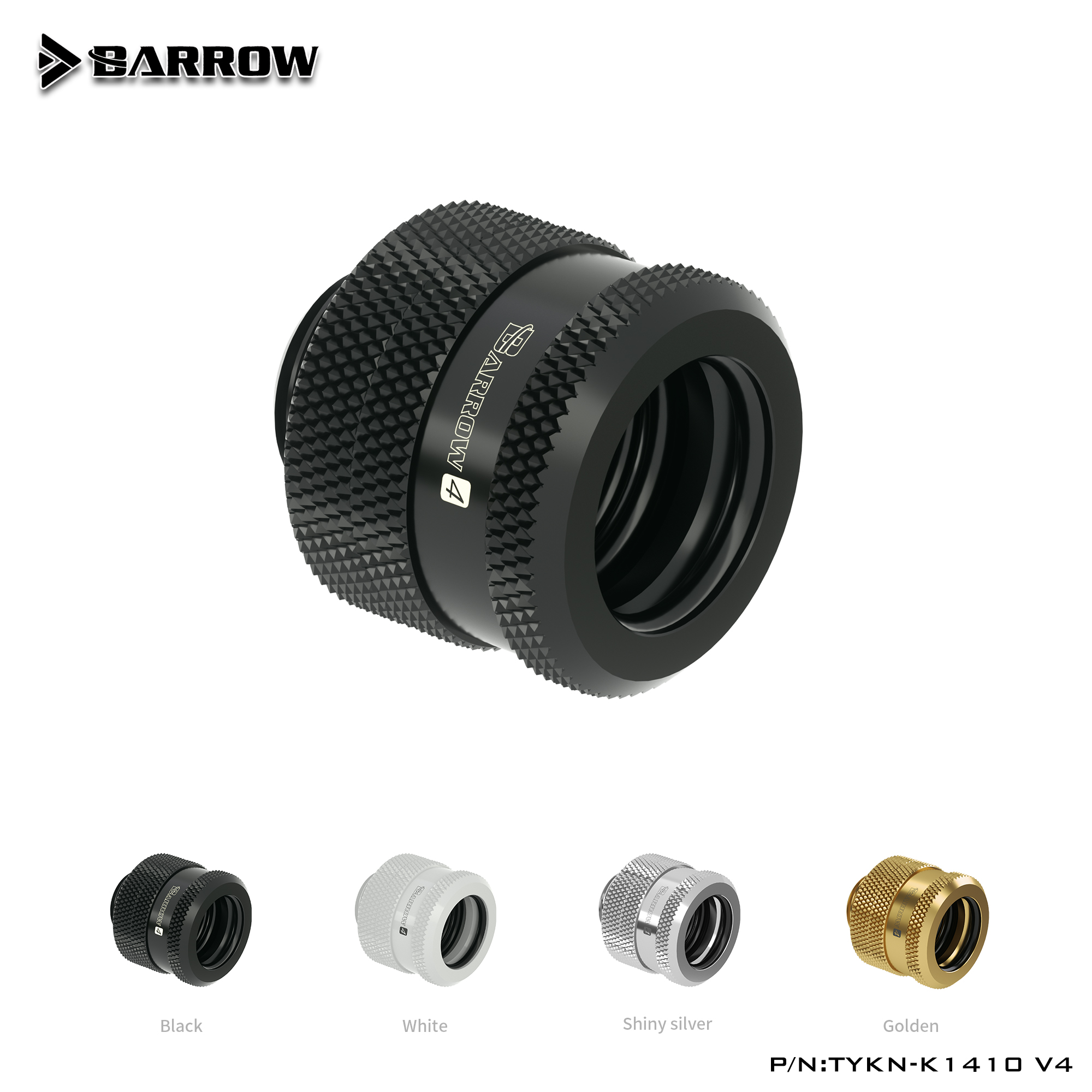 Barrow water cooled heat dissipation quick screw 14mm hard pipe hand wring joint 4 layers of waterproof ring TYKN-K1410 V4