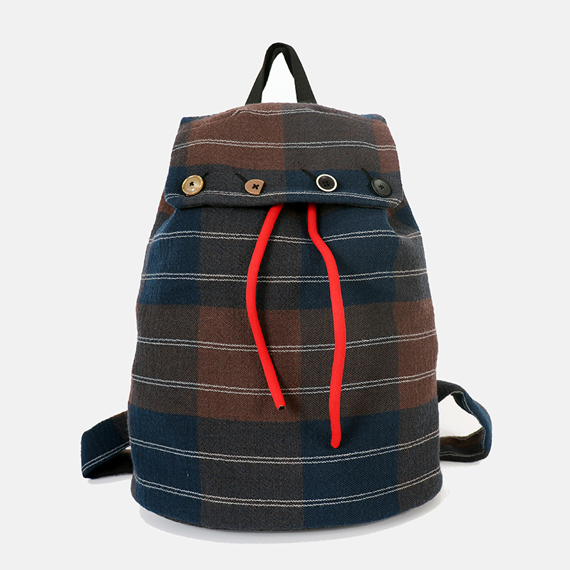 Double Shoulder Backpack New Year Gift Advanced Wool Texture Large Capacity School Bag Brain Burkina Faso Tide Backpack European And European Fashion 
