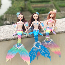 30cm Mermaid Barbie Dolly handmade DIY simple cloth art hand for material suit Non-finished cut