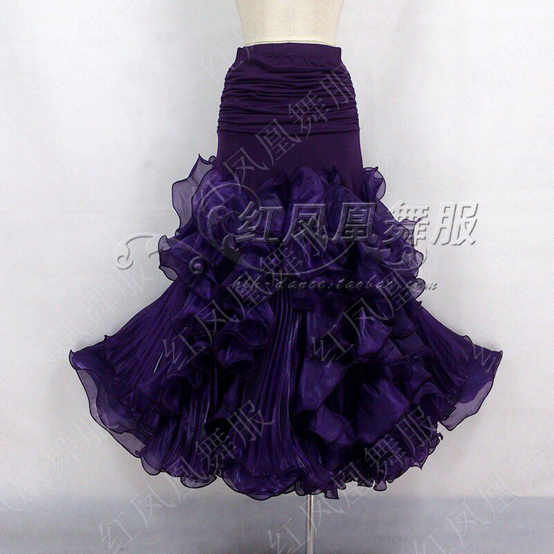 Red Phoenix New Morden Dance Dress Morden Practice Dresses National Mark Dance Dress Social Dance Dresses Great Hem Skirt LBR37