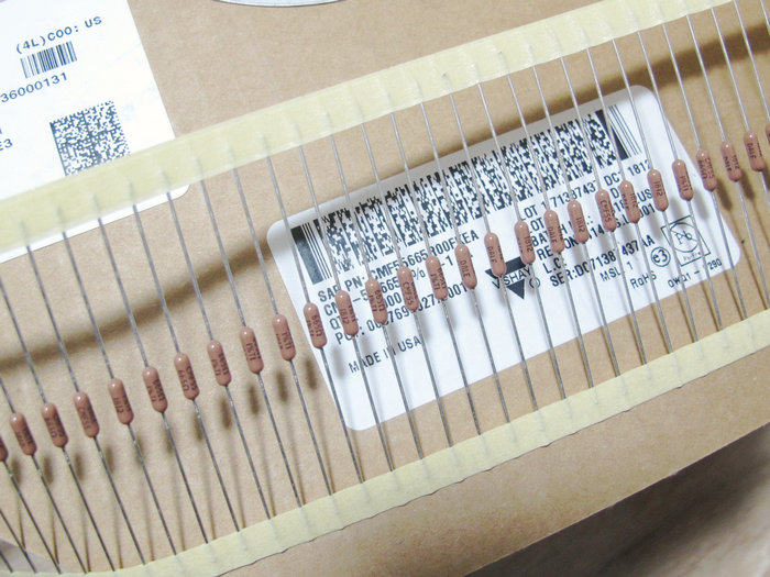 VISHAY-DALE American Dani CMF55 1 4W 0.25W 665R resistor 1% can be substituted for 680R