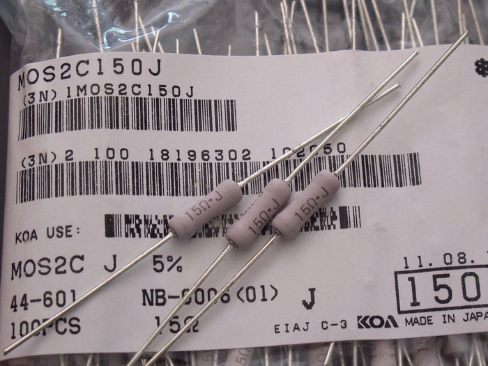 Japan KOA 2W 15R 15 Ohm resistance copper foot metal oxide film new import MOS2C150J