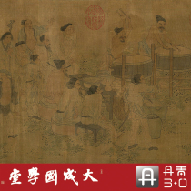 Southern Song Dynasty Liu Songnians bullfighting picture is a real professional ultra-clear restoration of ink landscape Chinese painting hanging painting silk scroll