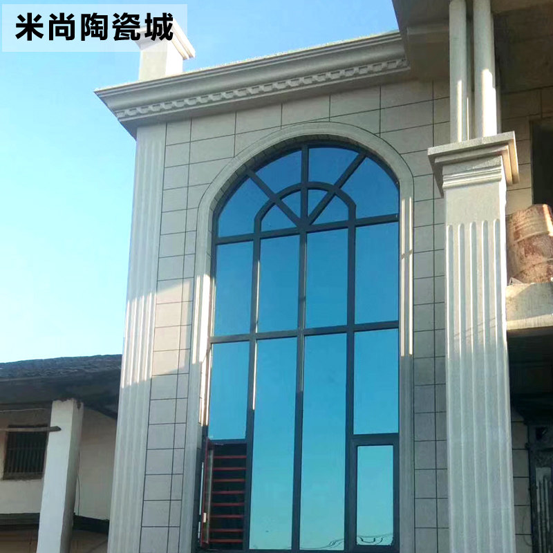 Eurostyle Wind Grog Roman columns Country villas Outer wall Brick Tiles 300X600 Median Imitation Marble Window Sleeves