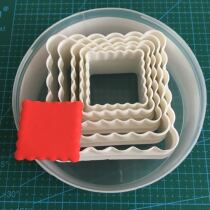 Square wave straight edge dual-use cutting mold 5-piece set Biscuit baking fondant clay soft pottery base diy mold