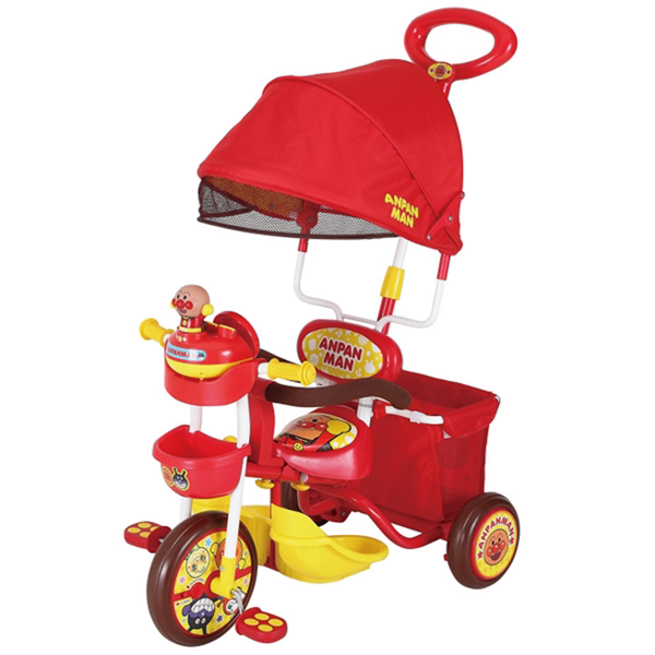 Japanese Bread Superman Baby Three-wheeled Trolley Storage With Sun-Shading Shed Trolley Children's Toy Car