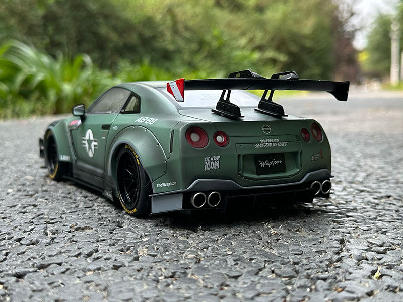 Solido Nissan GTR R35, LB Works Type 2, 2020, Modellauto, Maßstab 1:18, grün