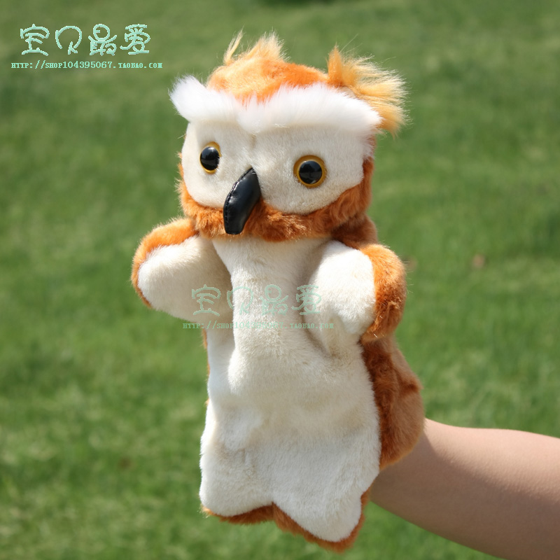 New bird owl marionals Children's early teaching plush animal toys Baby storytelling glove dolls