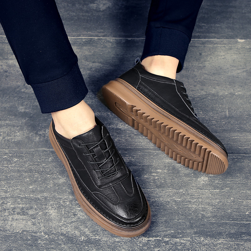 Summer New Men's Leisure Shoes Han Edition of Current Men Shoes Breathable Young Young England Renaissance Climbing Shoes