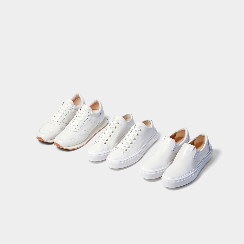 BLESS SHOE PURE da bê cổ điển màu trắng tinh khiết băng thấp đôi giày thông thường - Giày thấp jordan dior cổ thấp