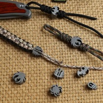  Titanium alloy TC4 knife pendant Pendant Umbrella rope pendant Folding knife tail pendant Straight knife pendant Mobile phone pendant knife tail rope pendant Hanging buckle