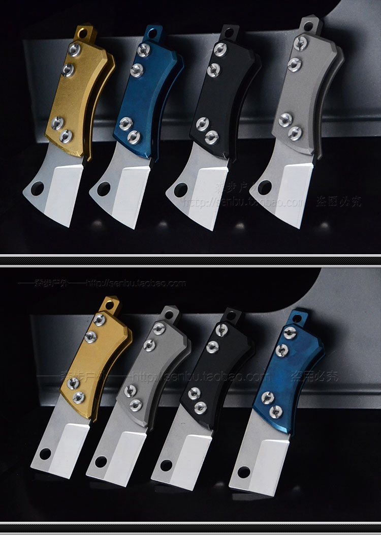 Độ cứng cao gấp dao D2 thép sắc nhọn dao hợp kim titan công cụ cầm tay cắm trại cắm trại tự vệ cắt trái cây - Công cụ Knift / công cụ đa mục đích kìm bấm đầu cos đa năng