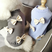 Summer pet cotton T-shirt puppy dog clothes Teddy Than bear Pome Schnauzer poodle thin clothing