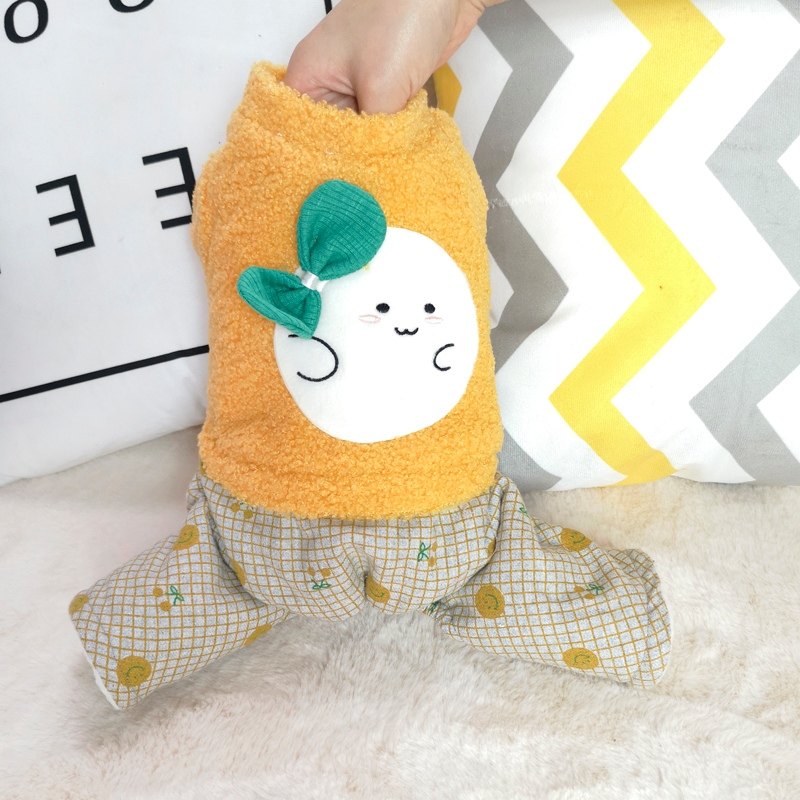 Corgi Clothes, Autumn and Winter Clothes, Dog, Teddy Bear, Pomeranian, Pet, Warm, Plush, Four-legged Padded Coat for Small Dogs 