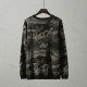 51SHOP Men's Casual Round Neck Pullover Sweater Camouflage Couple Style Sweater Long Sleeve