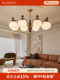 Medieval Style Living Room Chandelier, Retro High-End Hall Lamp, 2026 New Walnut Color Creative Design Living Room Lamp