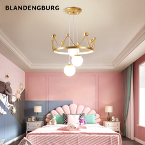 Crown Bedroom chandelier Nordic lighting Simple Boy girl Magic Bean Living room Dining room ins girl Childrens room lamp