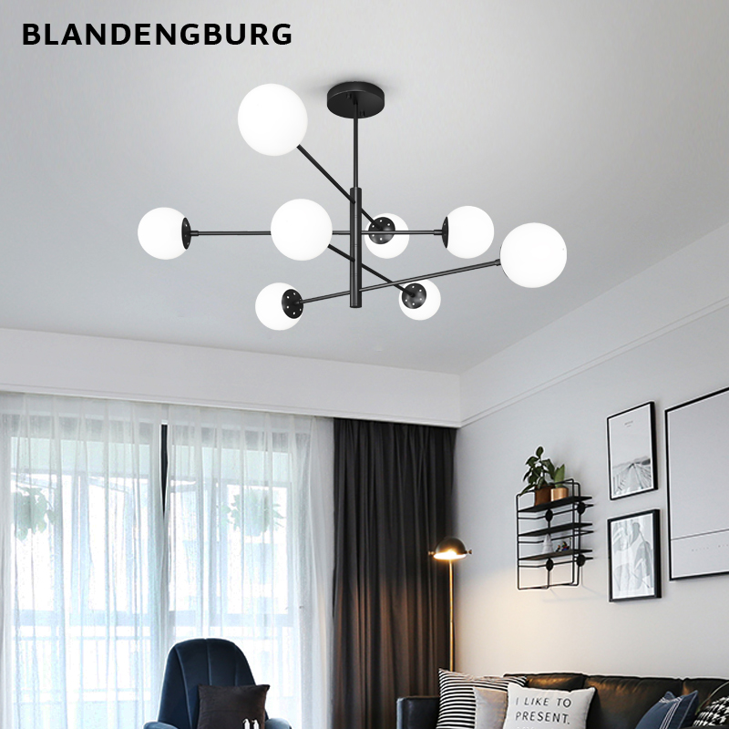 Nordic lamps living room chandelier magic bean lamp simple modern creative atmosphere bedroom dining room clothing store chandelier living room