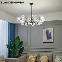 Starry living room chandelier Nordic lamps Modern minimalist design sense Magic bean bubble lamp household bedroom net red light