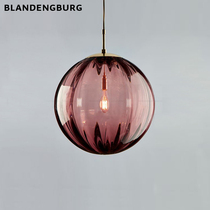 Nordic glass restaurant chandelier modern Simple Living Room bar lamp decorative Net red creative bedroom bedside small chandelier
