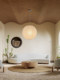 Ball chandelier Isamu Noguchi Japanese style simple paper art lantern shape room light modern fashion warm bedroom main light