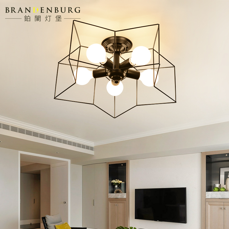 Pentagonal Star Suction lamp Walking light Nordic loft minimalist creative personality Children's room Bedroom dining room Dining Room Lamps