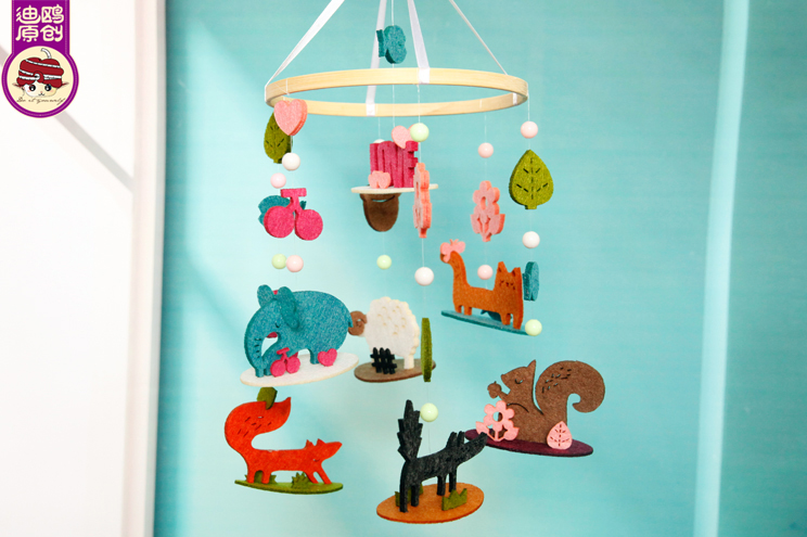 Miễn phí cắt khủng long gió chime giường treo quyến rũ Dior trẻ em dệt vải thủ công tự làm gói vật liệu sáng tạo tự làm đồ chơi cho bé