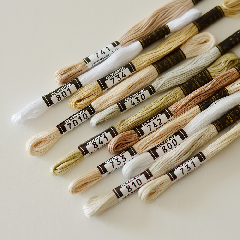 Japan OLYMPUS Olympus No. 25 embroidery thread white line pure cotton thread French embroidery thread 434 colors full