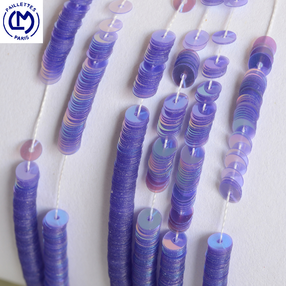 Magic Color Series France Import LM Purple Color Pure Color Bright Sheet Method Embroidered Nail Beads Material Clothing Accessories