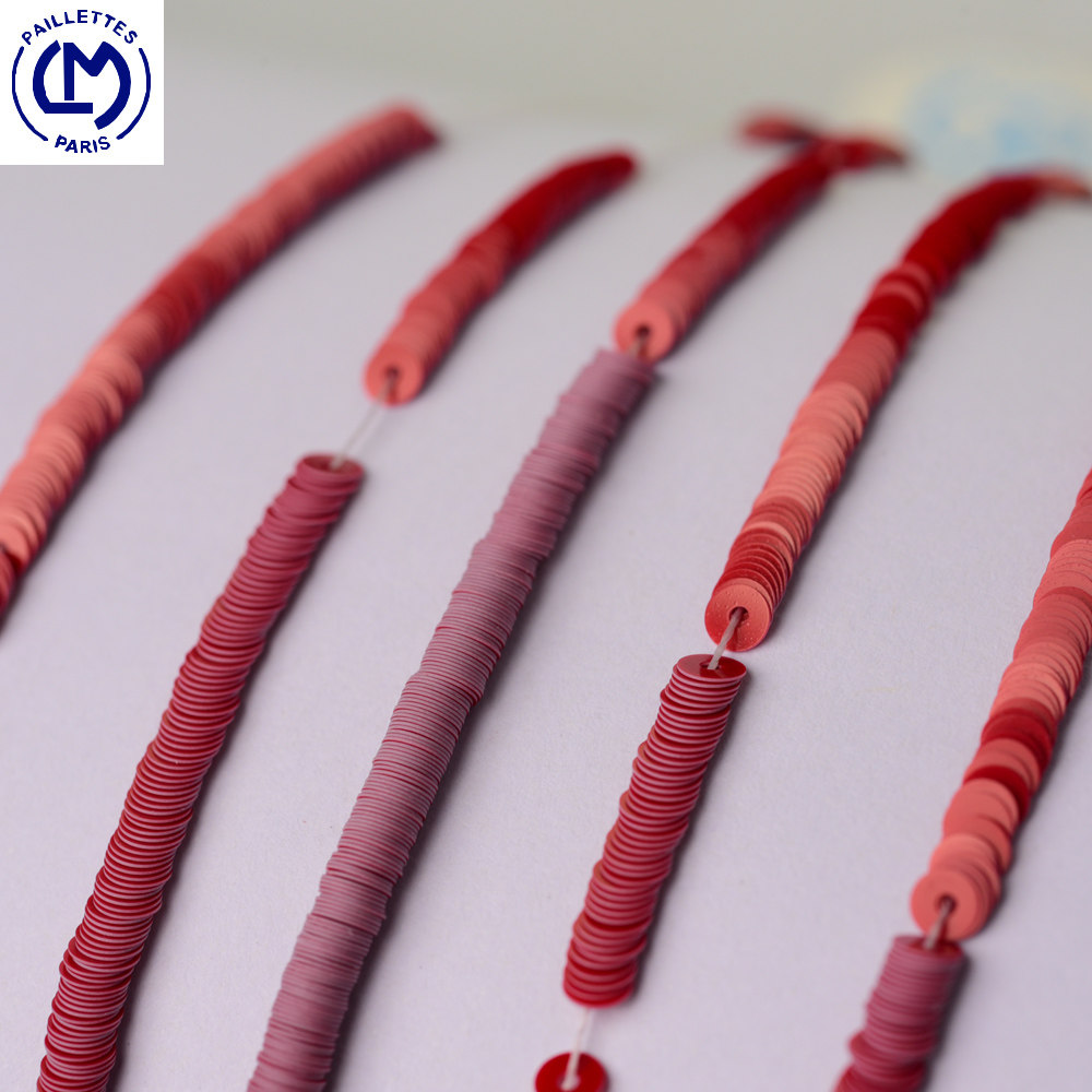 Pure colour series French import LM bright red pure colour bright sheet Embroidered Material Nail Pearl Clothing Accessories