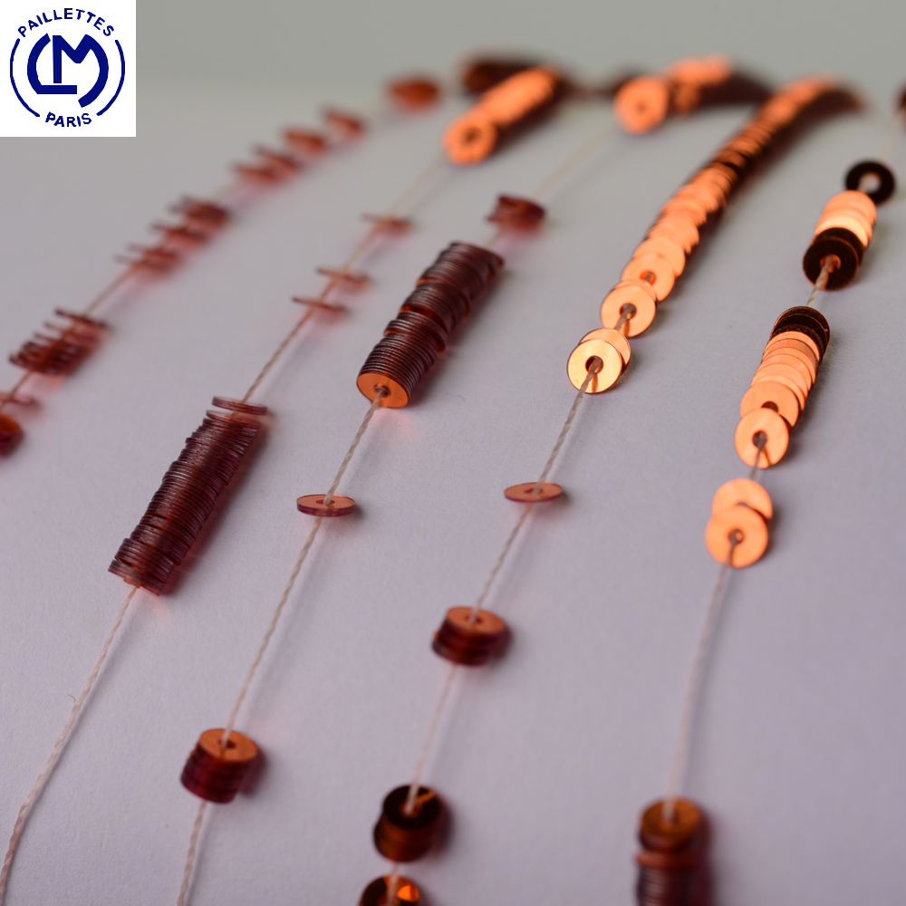 Mirror series France Import LM red bronze color metal glossy sequin method Embroidery Material Clothing Accessories