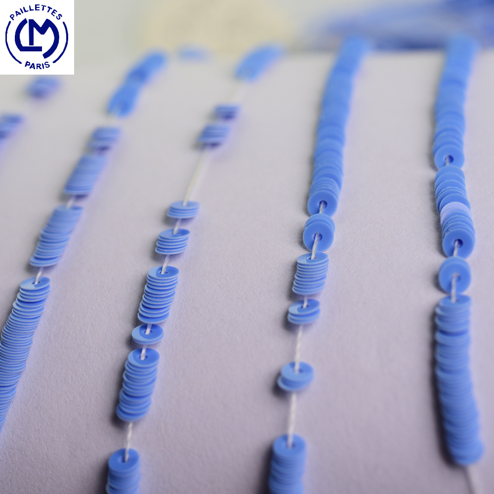 Pure Color Series France Import LM Blue Macaron Pure Color Bright Sheet French Style Embroidered Material Clothing Accessories