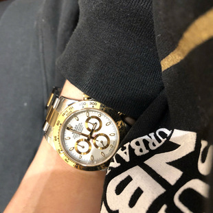 Rolex 迪通拿间金白色盘手表
