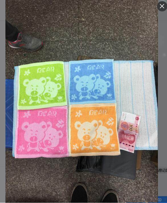 Kindergarten children's small towel square towel cotton saliva towel with cartoon cartoon towel 20X20CM