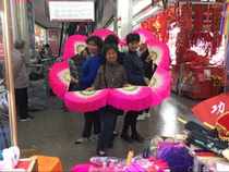 9 inch Yangqi fan Dance fan double - sided Square Dance Fan 9 inch quality assurance dance fan