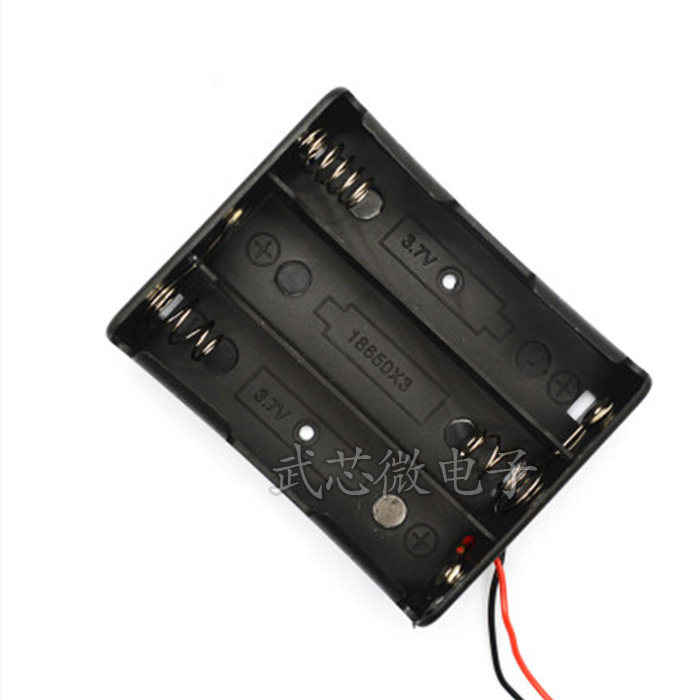 18650 battery case 3 Festival 11 1V tandem charging three sections 18650 Lithium battery compartment base red black wire